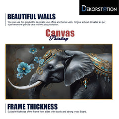 Majestic Elephant Modern Art Canvas Wall Painting