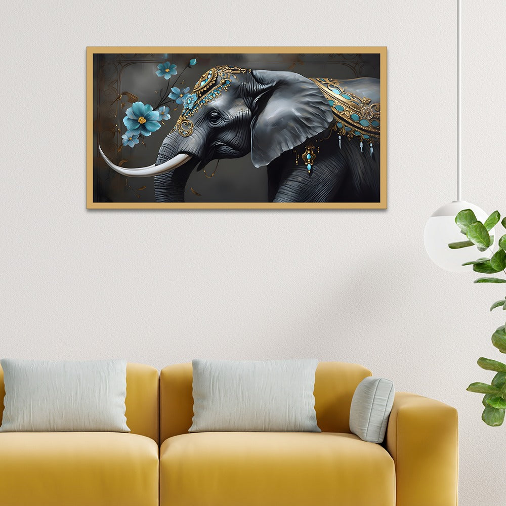 Majestic Elephant Modern Art Canvas Wall Painting