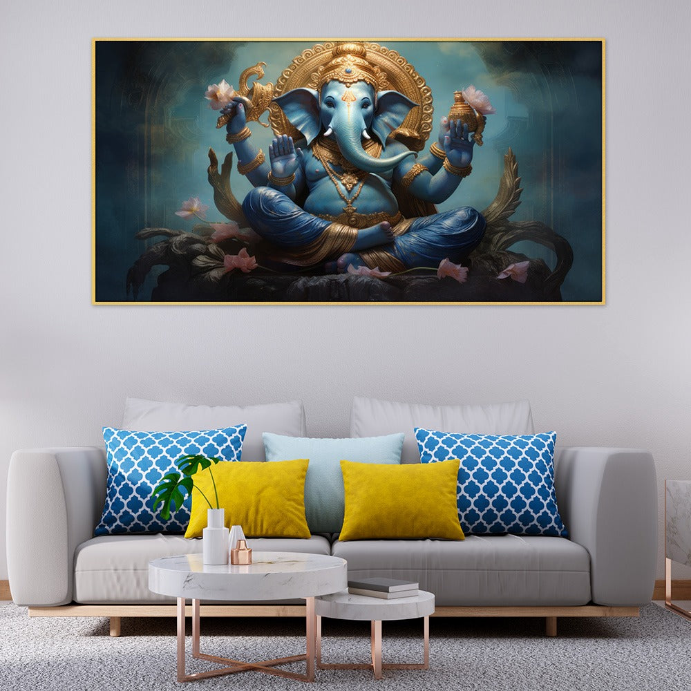 Lord Ganesha Canvas Wall Painting