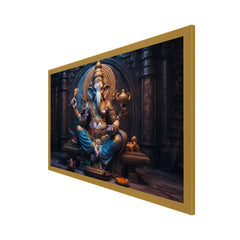 Lord Ganesha Hindu Religious Canvas Wall Painting