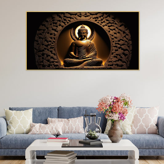 Meditating Buddha Religious Art Canvas Wall Painting