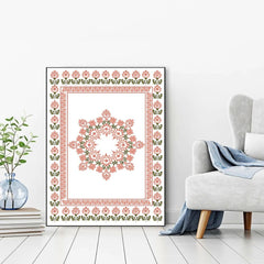 Mandala of Marigolds Floating Frame Canvas Wall Painting