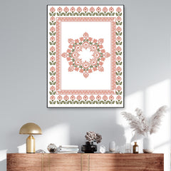 Mandala of Marigolds Floating Frame Canvas Wall Painting