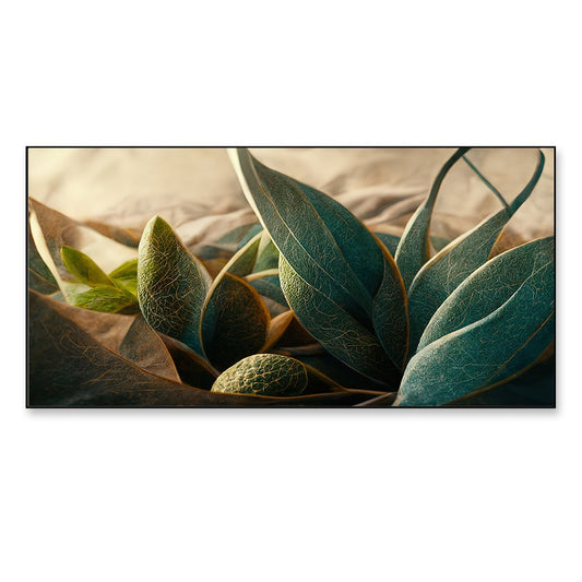 Elegance in Tropical Leaves Canvas Wall Painting