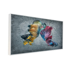 Vastu Fishes Canvas Wall Painting with Frame