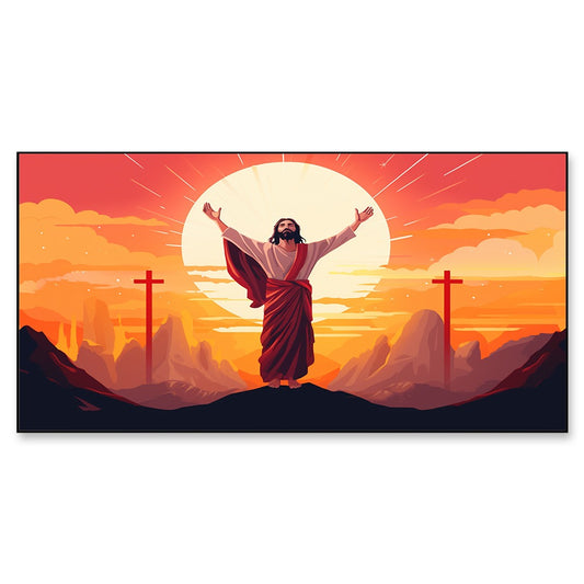 Jesus Christ Blessing Canvas Wall Painting with Frame