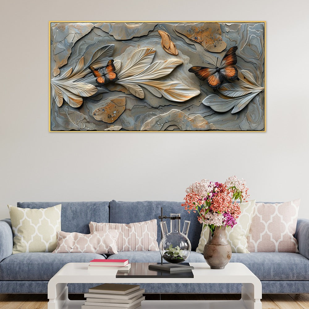 Butterfly 3d Modern Art Premium Canvas Wall Painting