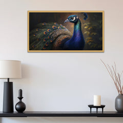 Peacock Paintings for Wall Decoration 3D Scenery Vastu Canvas Wall Painting