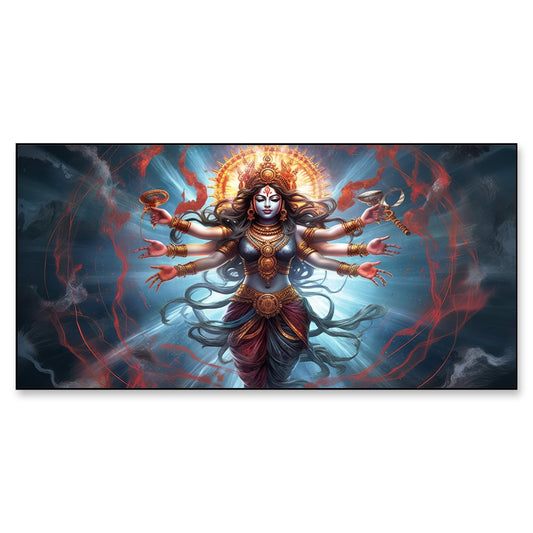 Maa Kali the Goddess of Ultimate Power Hindu Religious Canvas Wall Painting