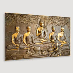 Transcendent Wisdom Teachings of Buddha Panoramic Floating Frame Canvas Wall Painting