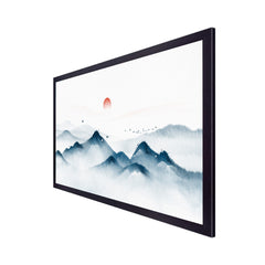 Tranquil Nature The Mindful Word Mountain Floating Framed Canvas Wall Painting