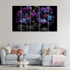 Elegant Flower Painting with Frame 5 Big Size (24x40) Multiple Frames Wall Decor | dspnl739