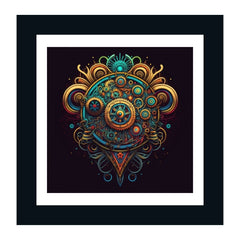 Colorful Mandala Design Frames Wall Art Frame Painting/Poster Modern Wall Art for Home and Office Wall Décor Size: 12 x 12 Inch